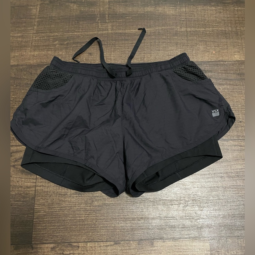 Victoria’s Secret VSX Sport Black 2-in-1 Running Gym And Training Shorts Size S